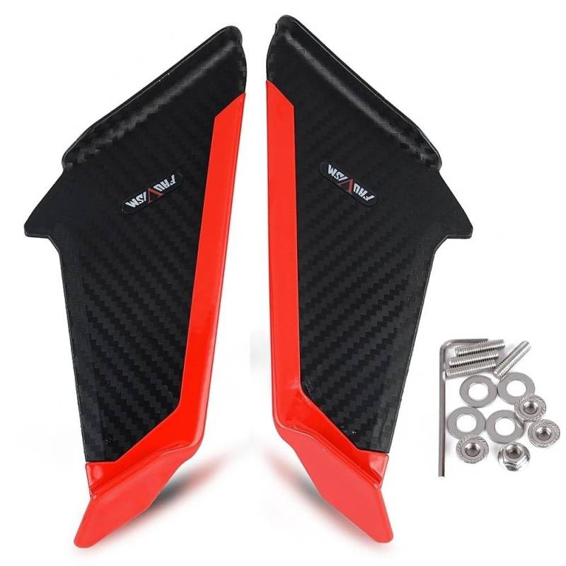 Motorrad Fixed Winglet Motorrad Front Aerodynamische Winglets Seite Spoiler Verkleidung Flügel Kit Für YZF R1 R6 R7 R15 R25 R3 R125(99) von CKFDJRNAE