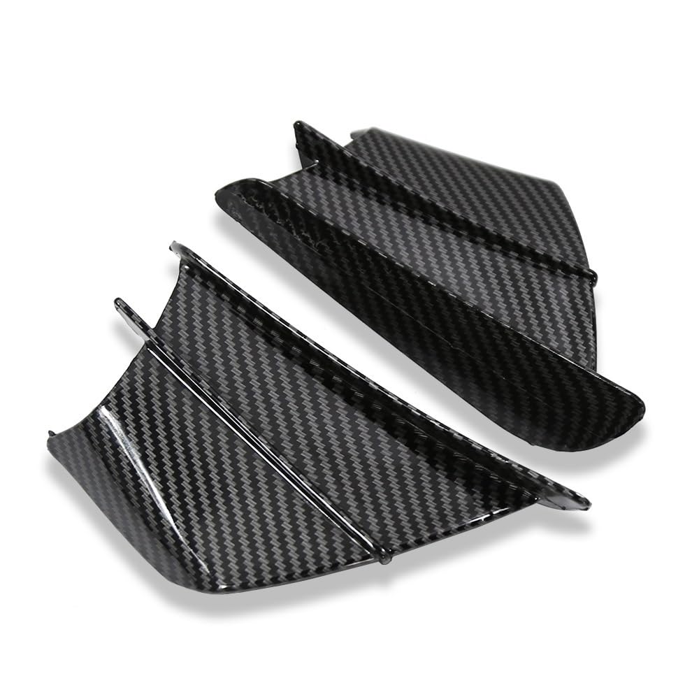 Motorrad Fixed Winglet Motorrad Winglet Aerodynamischer Wing Kit Spoiler Für Ninja H2 H2R(Glossy Carbon Look) von CKFDJRNAE