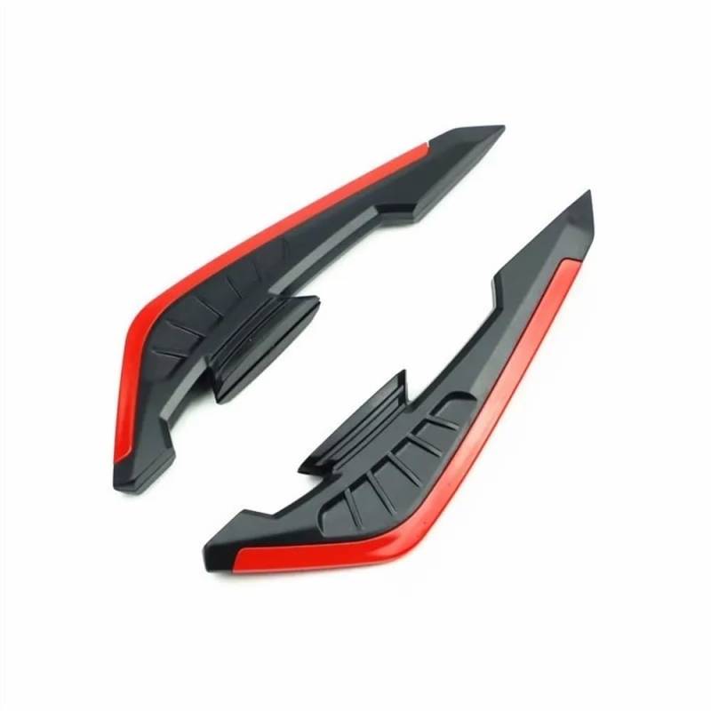 Motorrad Fixed Winglet Motorrad Winglet Universal Aerodynamische Spoiler Flügel Aufkleber Dekoration(Red) von CKFDJRNAE