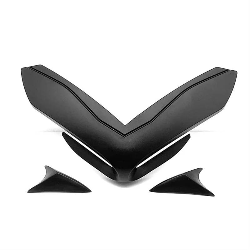 Motorrad Fixed Winglet Schnabelnase-Verlängerungsabdeckung Spoiler Front Winglets Aerodynamischer Flügelsatz Für Z 900 2017-2019(Black) von CKFDJRNAE