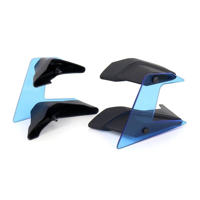 Motorrad Fixed Winglet Seitlicher Abtrieb, Nackte Spoiler Feste Winglet-Verkleidung Flügel Motorradzubehör Für MT-07 2021(Blue) von CKFDJRNAE