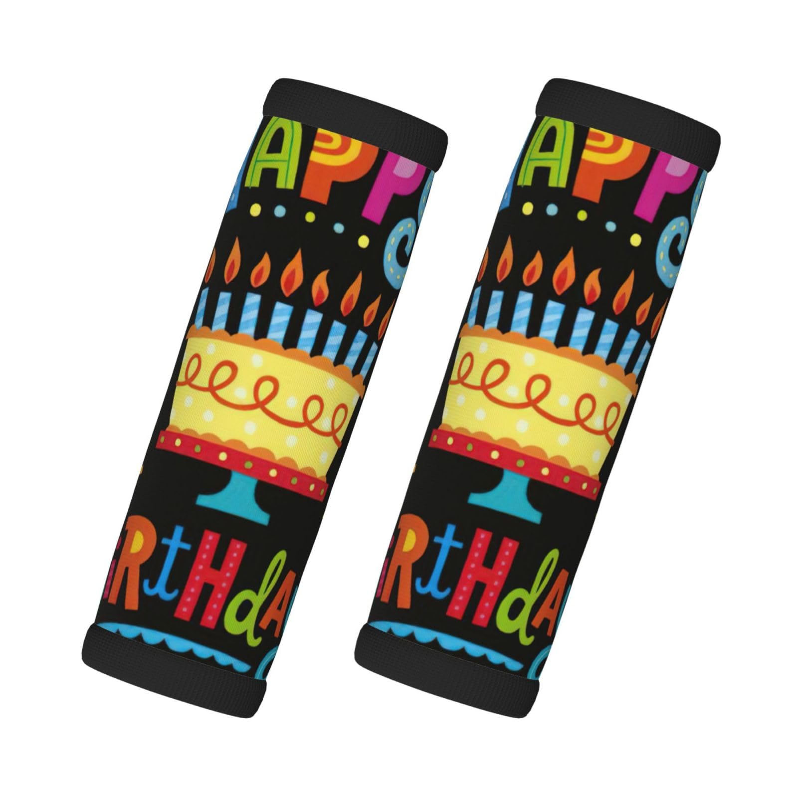 Gepäckgriffabdeckungen mit Aufdruck "Happy Birthday", personalisierbar, Zubehör für Griffe und mehr von CKGODGF