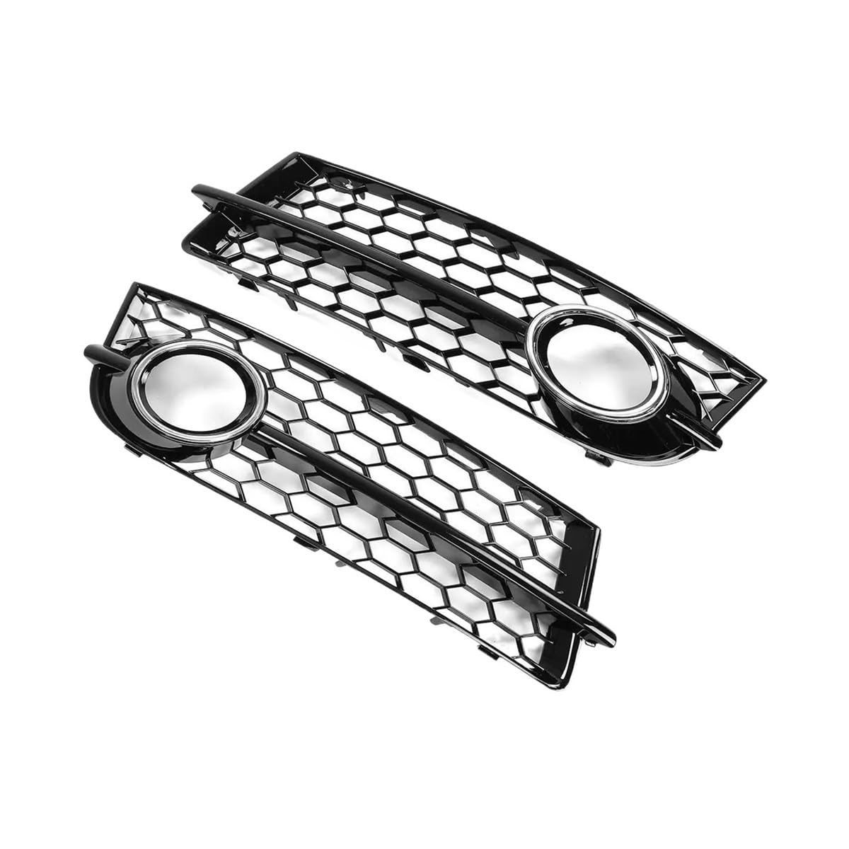 Auto-Frontgrill 1 Paar Auto Front Nebel Licht Grill Abdeckung 8J080768201C 8J080768101C Hex Nebel Lampe Abdeckung Grille Für TT 8J 2006-2014 Autogrills(Chrome Silver) von CKGRHJSA