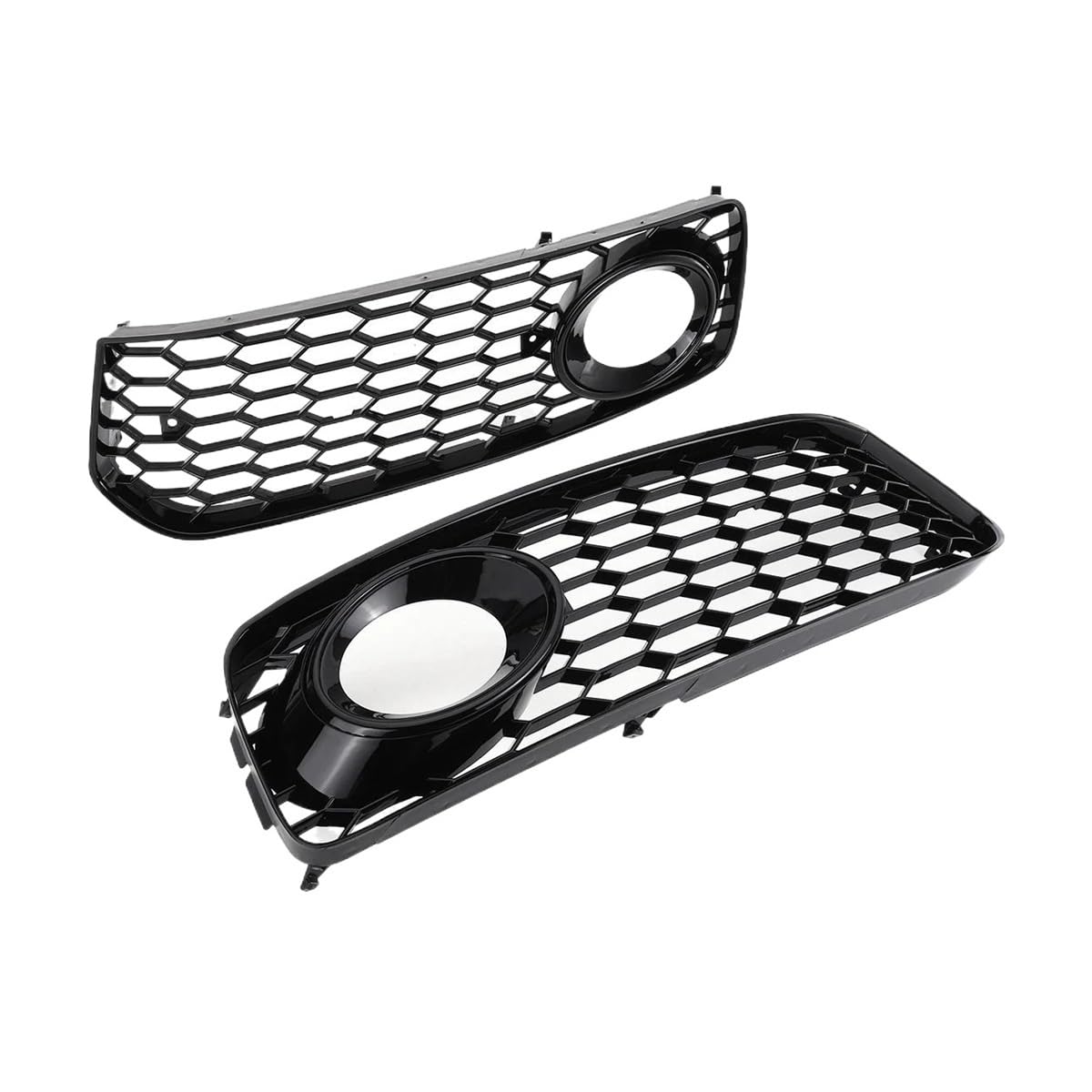 Auto-Frontgrill 1 Paar Auto Front Nebel Licht Kühlergrill Waben Abdeckung Für A5 Für S-Linie S5 B8 RS5 2008-2012 Nebel Lampe Abdeckung Grille Autogrills(Zwart) von CKGRHJSA