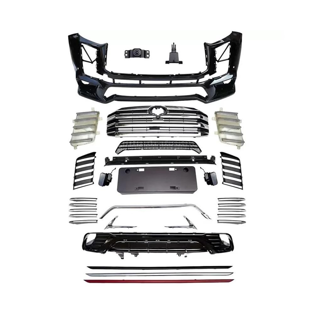 Auto-Frontgrill 2022-2023 Grille DRL Nebel Lichter Auto Zubehör Für Highlander Front Stoßstange Autogrills(Front n Rear) von CKGRHJSA