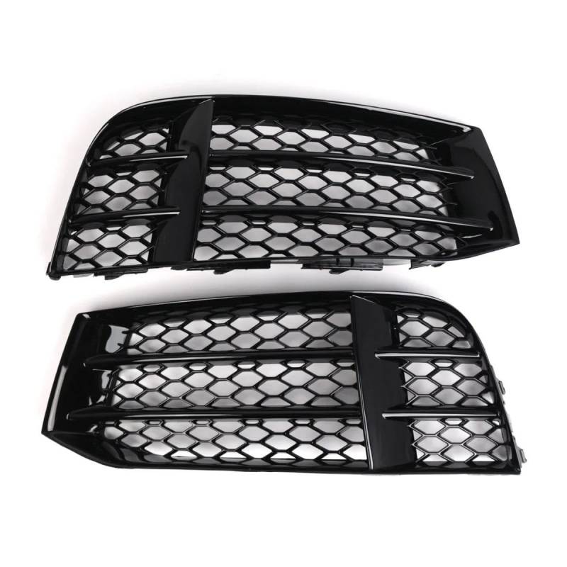 Auto-Frontgrill Glänzend Schwarz Auto Nebelscheinwerfer Grill Lampenabdeckung Hex Frontgrill Grill Für RS5 B8.5 2013 2014 2015 2016 8T0807681F Autogrills von CKGRHJSA