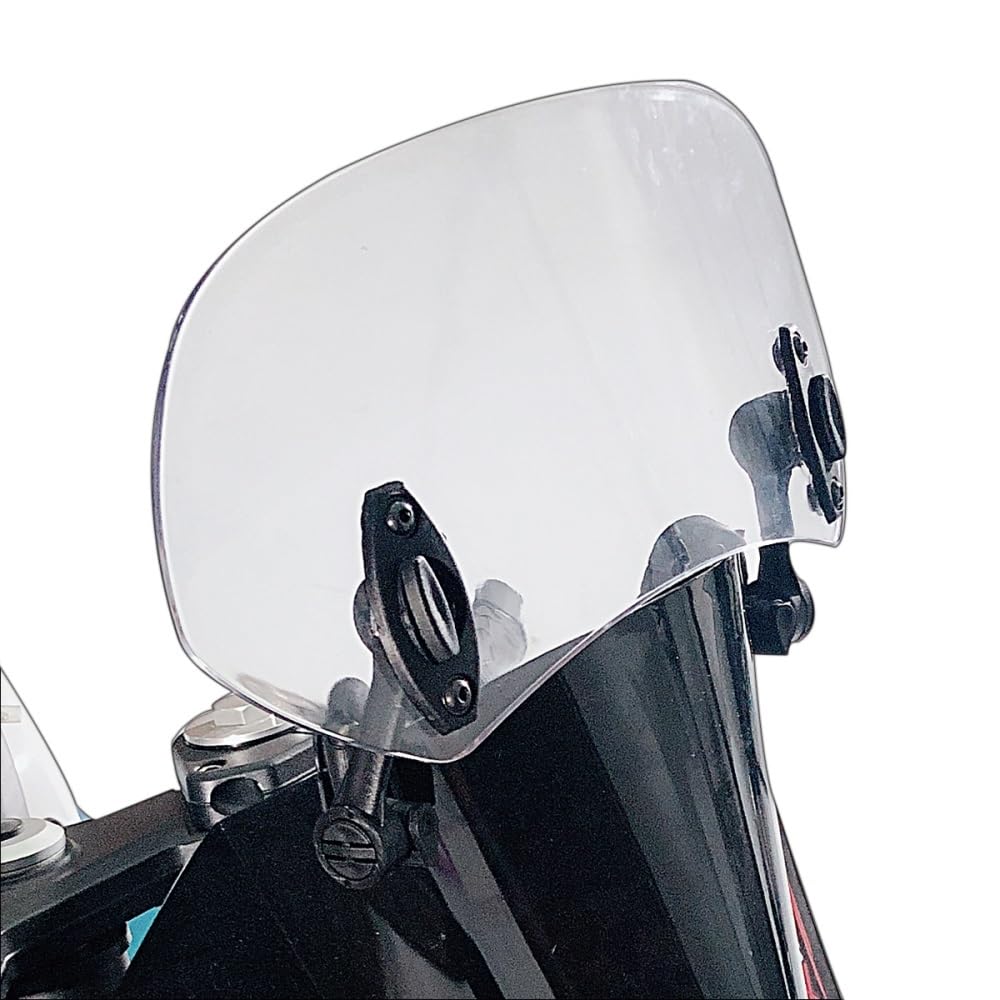 Windabweiser Motorrad Risen Einstellbare Universal Wind Bildschirm Verlängerung Windschutzscheibe Spoiler Air Deflektor Für Yamaha Für Suzuki Für KAWASAK Windschutzscheibe(Smoke Large) von CKGRHJSA
