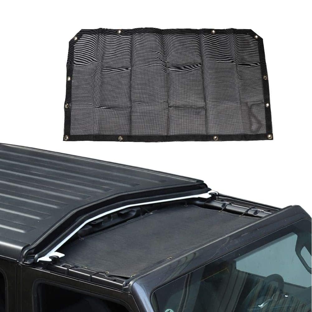 CKPEOR Sonnenschutz Mesh Top Sonnenschutz Front Sonnenschutz für 2018-2022 Jeep Wrangler JL JLU 2 Türen & 4 Türen von CKPEOR