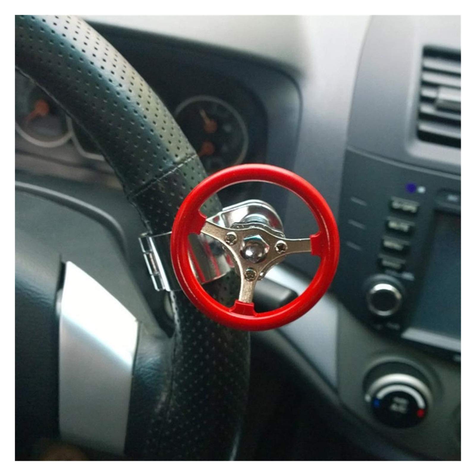 Lenkradknauf,Lenkknauf 360 Auto-Lenkrad Knob Booster Kugel-Anti-Rutsch-Metall-Lager Macht Griff Spinner Hilfs Grip Drehen Helfer Zubehör(Dark Grey) von CKryzillix