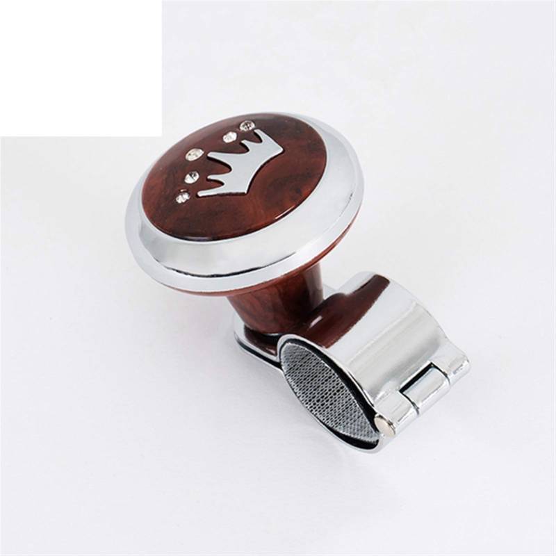 Lenkradknauf,Lenkknauf Auto Lenkrad Spinner Griff Knob Booster Kugelmetalllager LKW-Handgriff for Lenkrad(Mahogany) von CKryzillix