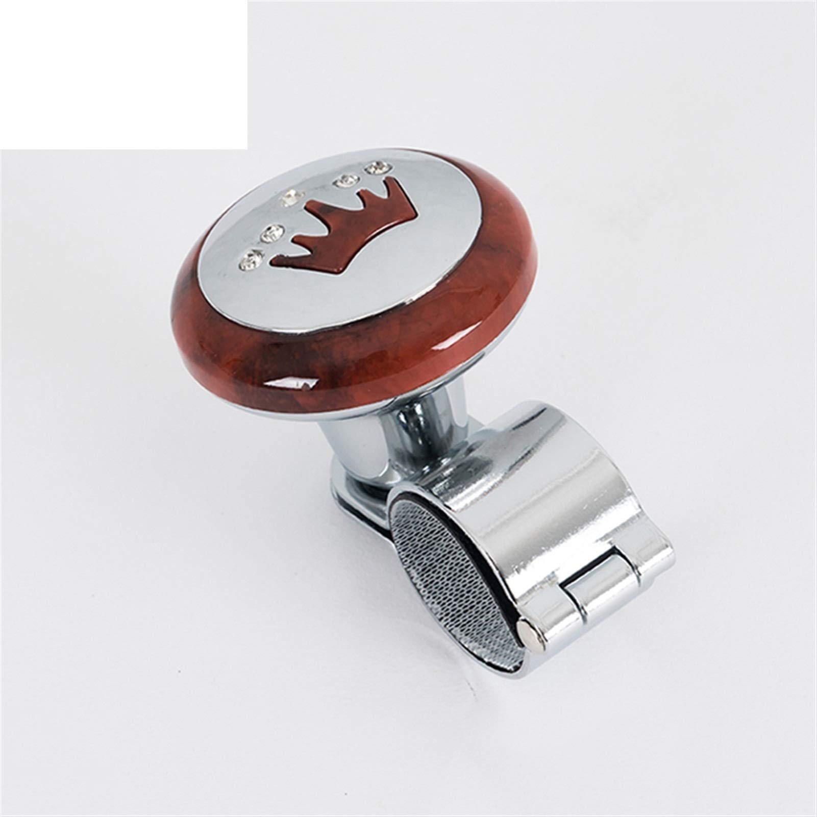 Lenkradknauf,Lenkknauf Auto Lenkrad Spinner Griff Knob Booster Kugelmetalllager LKW-Handgriff for Lenkrad(Silver plating) von CKryzillix