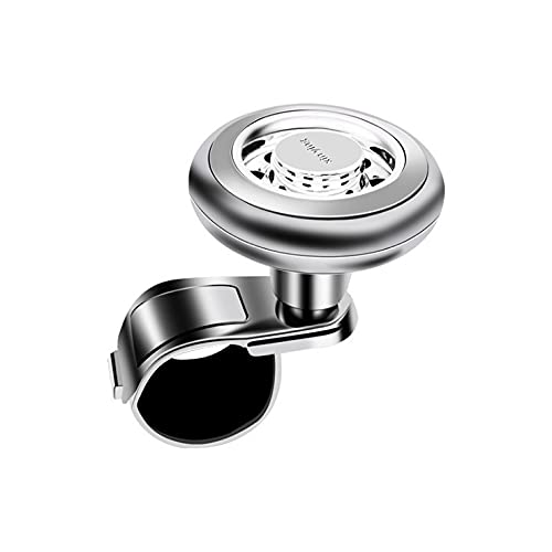 Lenkradknauf,Lenkknauf Auto Lenkradknopf Booster Kugel Metalllager Truck Power Griff Spinner Hilfsgrip Wende Helfer Styling Zubehör(Silver) von CKryzillix