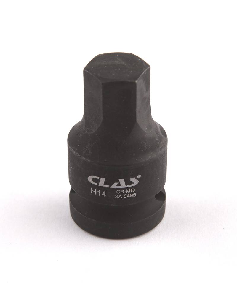 CLAS Equipements SA 0485 Stecknabenschuss, Sechskant, 14 mm, L.43 mm, 1/2 Zoll, Cr-Mo von CLAS Equipements