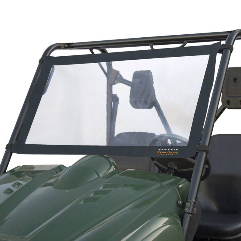 Classic Accessories quadgear UTV Windschutzscheibe (schwarz, mittelgroß, passend für Kawasaki 2500/3000 und Polaris Ranger) von CLASSIC ACCESSORIES