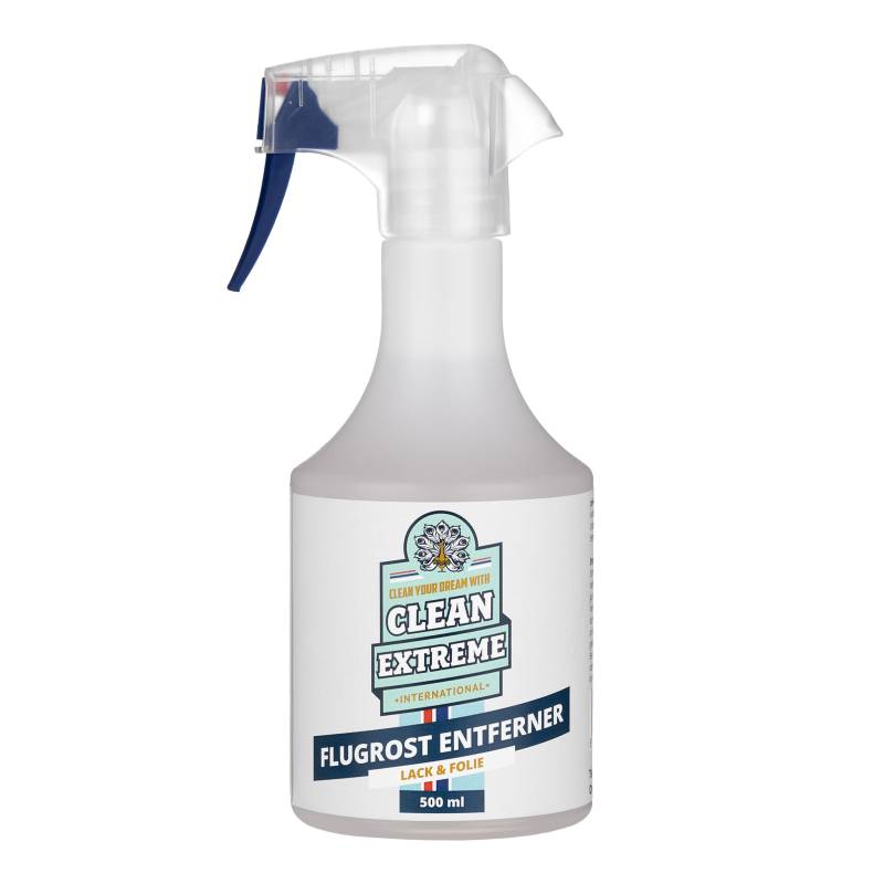 CLEANEXTREME Auto Flugrostentferner | 500 ml Spray | Säurefrei pH-neutral - zum Entfernen von Flugrost - für Lack Kunststoff Chrom Alu Glas Folie Alufelgen Stahlfelgen von CLEANEXTREME