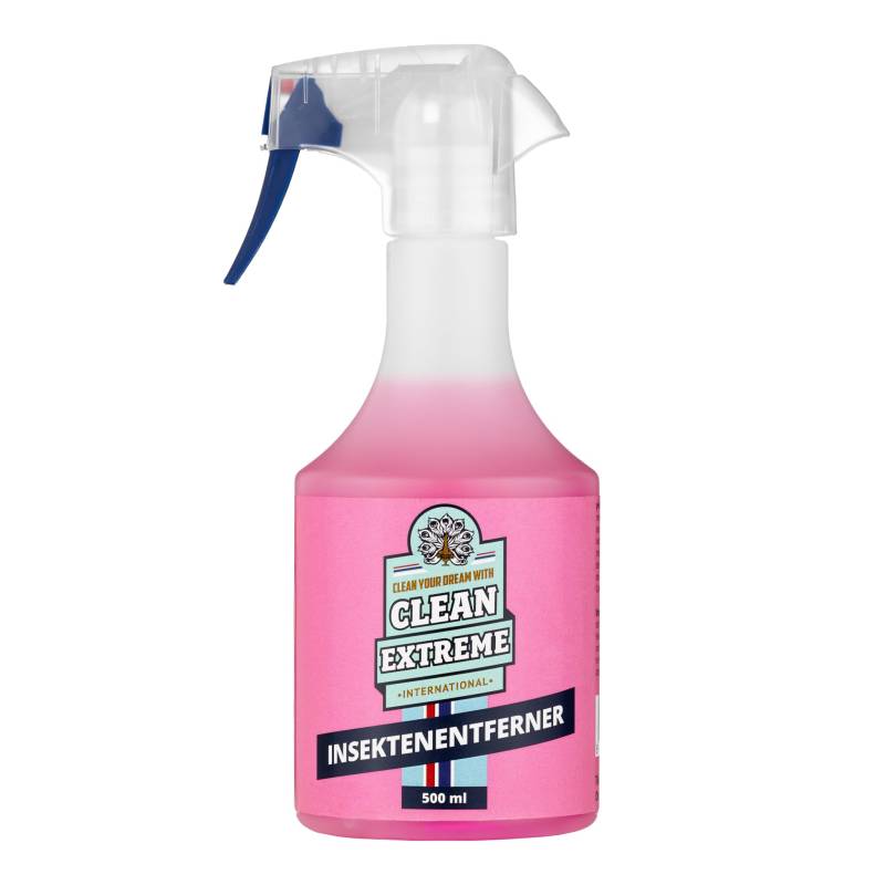 CLEANEXTREME Auto Insektenentferner | 500 ml Spray | Spezial Reiniger zum Lösen & Entfernen von hartnäckigen Insektenresten Insektenrückständen auf dem Autolack - für Glanzlack & Mattlack von CLEANEXTREME