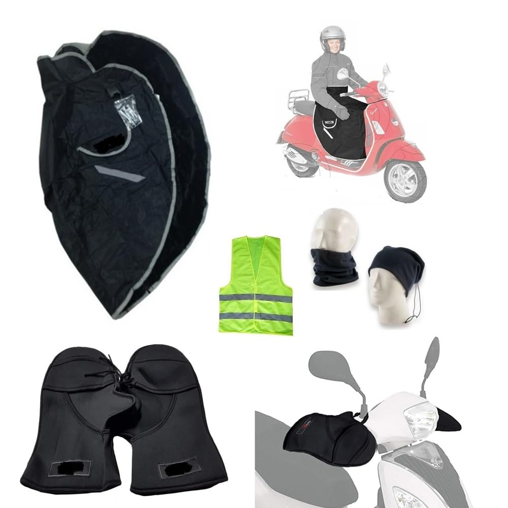 KOMPATIBEL MIT ATALA SKEGGIA 50 CAT Abdeckungs Thermisch GEPOLSTERTER BEINSCHUTZ BEINABDECKUNG ZUM TRAGEN+KNÖPFE HANDSCHUTZ AUS NEOPREN WINTERHANDSCHUTZ von CLICK&GO