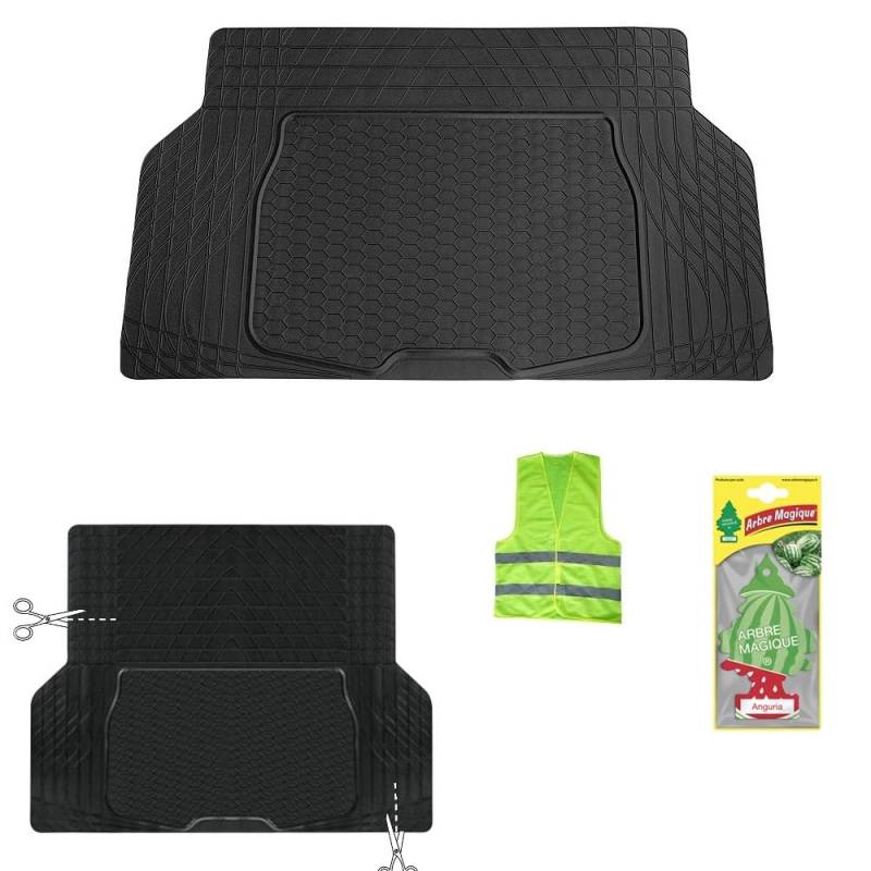 KOMPATIBEL MIT Audi A6 ALLROAD GUMMIMATTE FÜR KOFFERRAUMWANNE MIT VORGESCHNITTENEN 120X80CM BESTÄNDIG GEGEN ÖL Wasser Werkzeuge UND Materialien von CLICK&GO