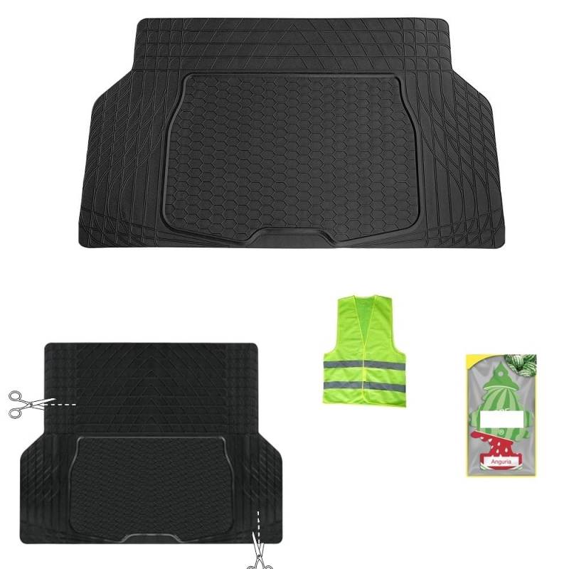 KOMPATIBEL MIT Audi A8 GUMMIMATTE FÜR KOFFERRAUMWANNE MIT VORGESCHNITTENEN 120X80CM BESTÄNDIG GEGEN ÖL Wasser Werkzeuge UND Materialien von CLICK&GO