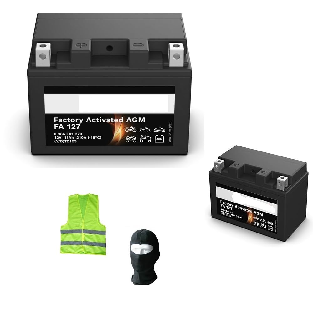 KOMPATIBEL MIT BMW HP2 Megamoto 1200 für Jahr 2007 al 2011 Batterie YTZ12S FA1270 BEREITS GELADEN UND BEREIT VERSENDET SLA-BATTERIEN 11AH Ampere 12 Volt 150X88X110MM von CLICK&GO