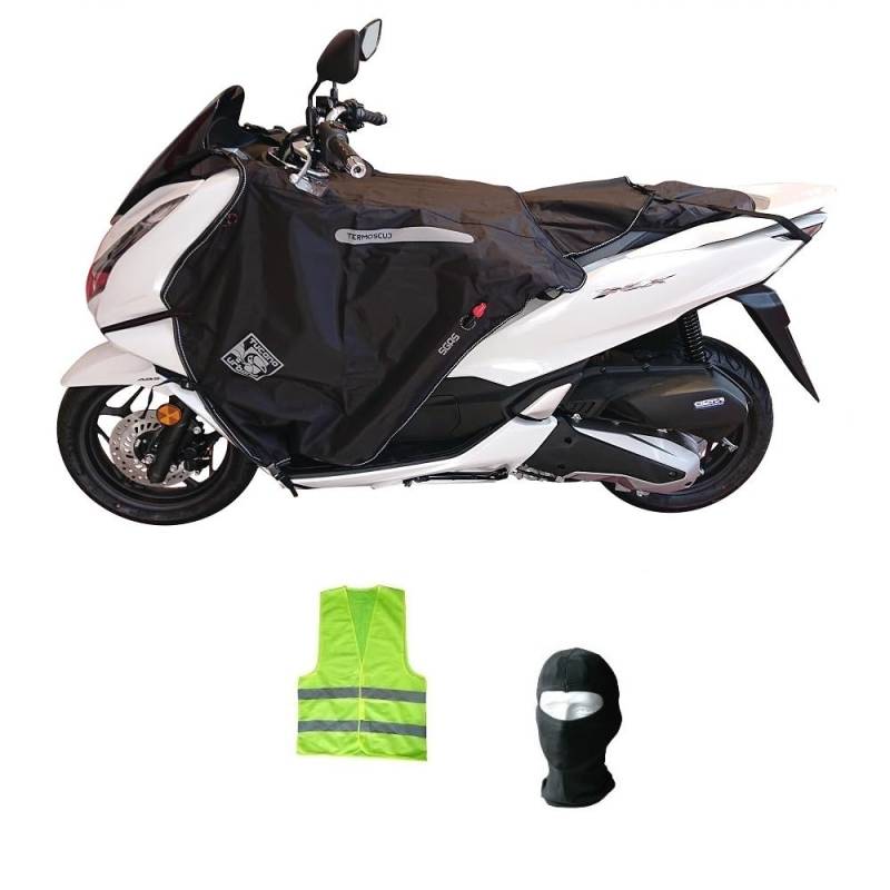 KOMPATIBEL MIT Honda PCX 125-150-160 DAL 2021 AL 2023 BEINABDECKUNG R223-X TERMOSCUDO Tucano Urbano wasserdichte THERMISCHE Decke INNEN AUS ECO-Fell, SPEZIFISCH FÜR Roller von CLICK & GO