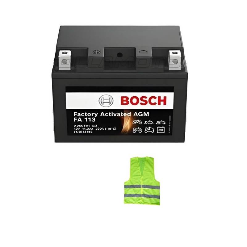 KOMPATIBEL MIT KYMCO CV3 E5 550 pro Jahr 2023 al 2023 Batterie Bosch FA1130 YTZ14S-BS Gel VERSIEGELT GELADEN FÜR DEN Gebrauch SLA-BATTERIEN 11 Ampere 12 Volt 150X88X110MM von CLICK & GO