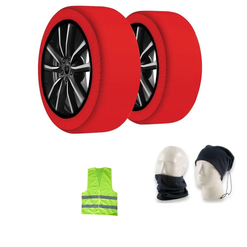 SCHNEESOCKEN 225/75 R16 FÜR Reifen MIT FELGE 16 GRÖSSE XL ZUGELASSENE Socke FÜR MISCHSTRASSE ZWISCHEN EIS UND Schnee 1 Paar = 2 STÜCK FÜR PKW, SUV, 4X4, Vans von CLICK & GO