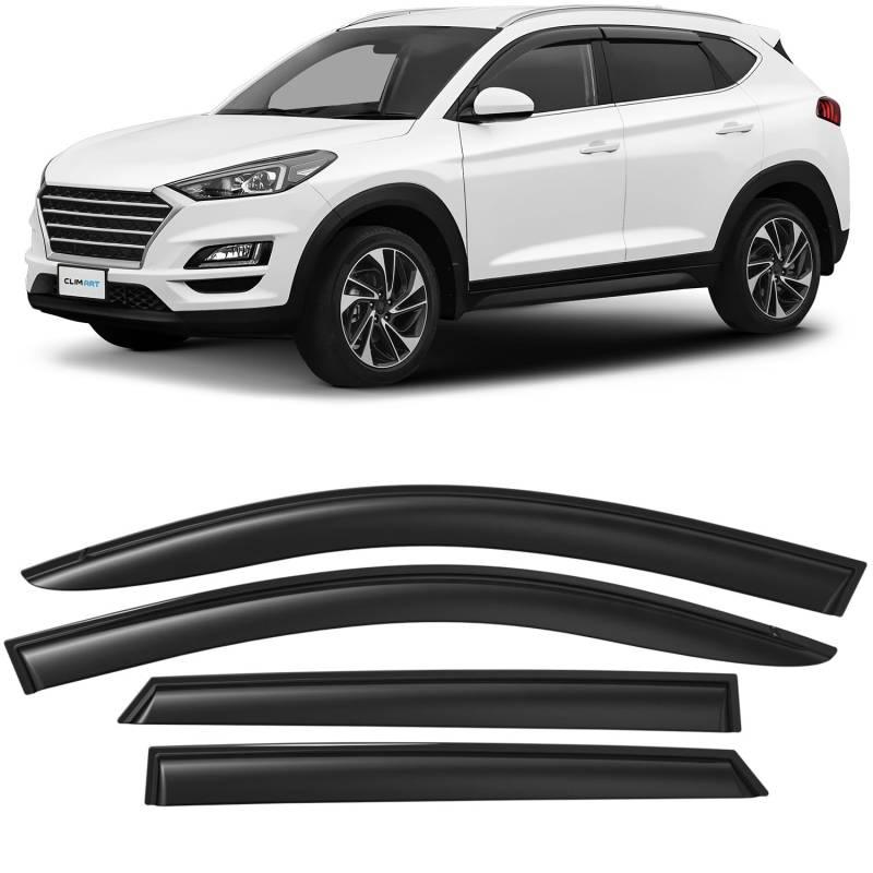 CLIM ART Windabweiser für Hyundai Tucson 2015-2020 Autofenster Regenschutz, Regenabweiser, Anklebbare Deflektoren, 4 Stück, Schwarz von CLIM ART