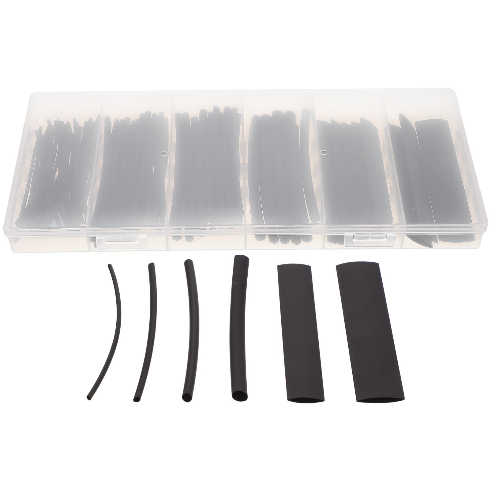 CLISPEED 1 Satz Thermisches Gehäuse Draht Gestell Stift Anschlüsse Leitung heat shrink tubing heat shrink tube kabelschutzrohr Kabelsatz für DIY Schrumpfen durch Hitze Silikon-Gummi Black von CLISPEED