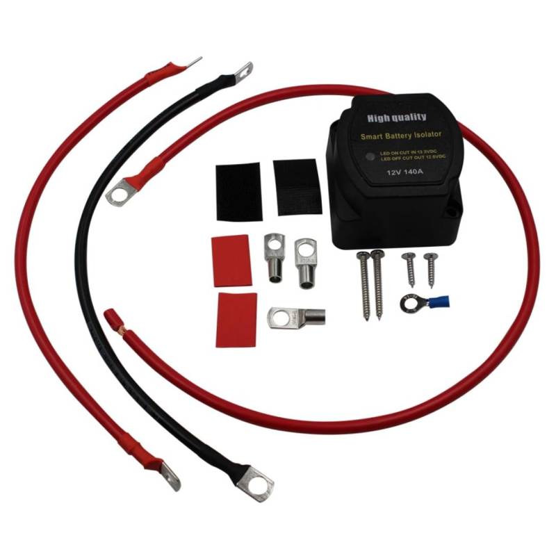 CLISPEED 1 Set Langlebiges Dual Batterie Isolator Kit 12V 140A Spannungssensor Relais Für Wohnmobile Automatischer Batterietrenner Für Car Accessories von CLISPEED