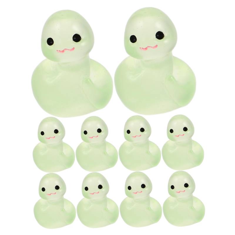 CLISPEED 10Pcs Autoschmuck autozubehör auto zübehör schlangen deko Auto Dash Dekorationen Auto-Armaturenbrett-Ornamente Jahr der Schlangenfigur süße Schlangenstatue Harz Light Green von CLISPEED