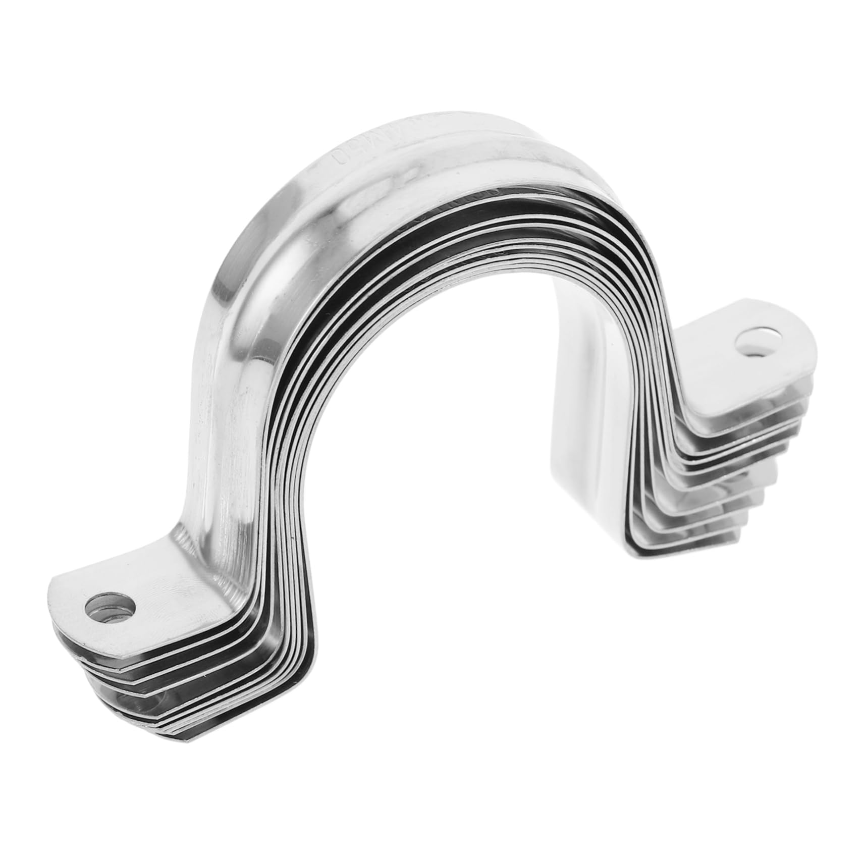 CLISPEED 10St Leitungskarte für Rohrklemmen Rohrschellen Schellen für Rohre Rohrschelle für Installationen Rohrklemme für Kabel Kleiderbügel-Clip Rohrhalter Rohrband Rostfreier Stahl Silver von CLISPEED