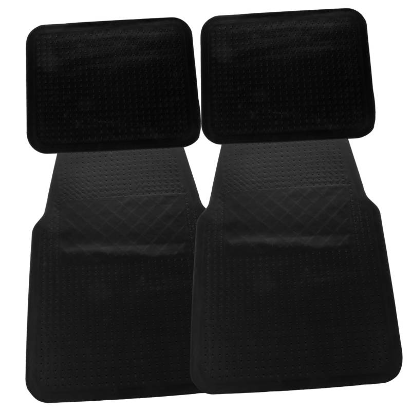 CLISPEED 2 Sätze Auto bodenmatte Auto-Innenraummatte Bodenpolster für Fahrzeuge Fußmatten im Auto fußbodenschutzmatte Floor Protection mat Auto-Bodenschutzmatten große Bodenmatte PVC Black von CLISPEED