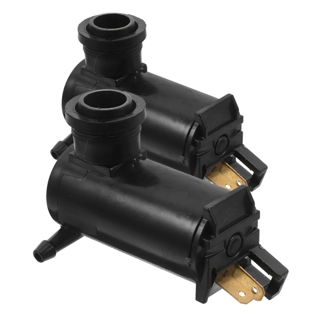 CLISPEED 2st Wasserstrahlmotor Getriebeölpumpe Waschpumpe Wischerflüssigkeitspumpe Windschutzscheibenbehälter Bremskraftverstärker Bremsmotor Auto Scheibenreiniger Abs-pumpe Black Plastik von CLISPEED