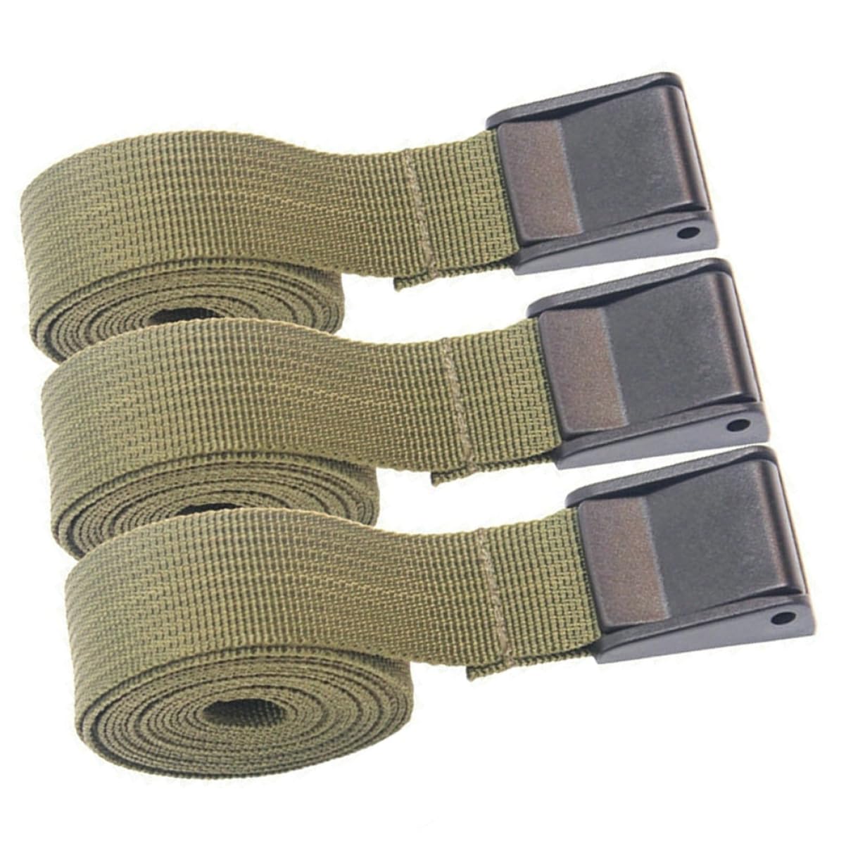 CLISPEED 3St Ladegurt Zeltstange elastisch Spurband festzurren Outdoor-Riemen Kabelbinder Vorbote ladeständer Zelt zubehör Camping-Zurrgurte Camping-Krawattenbänder PP-Gurtband Olive Green von CLISPEED