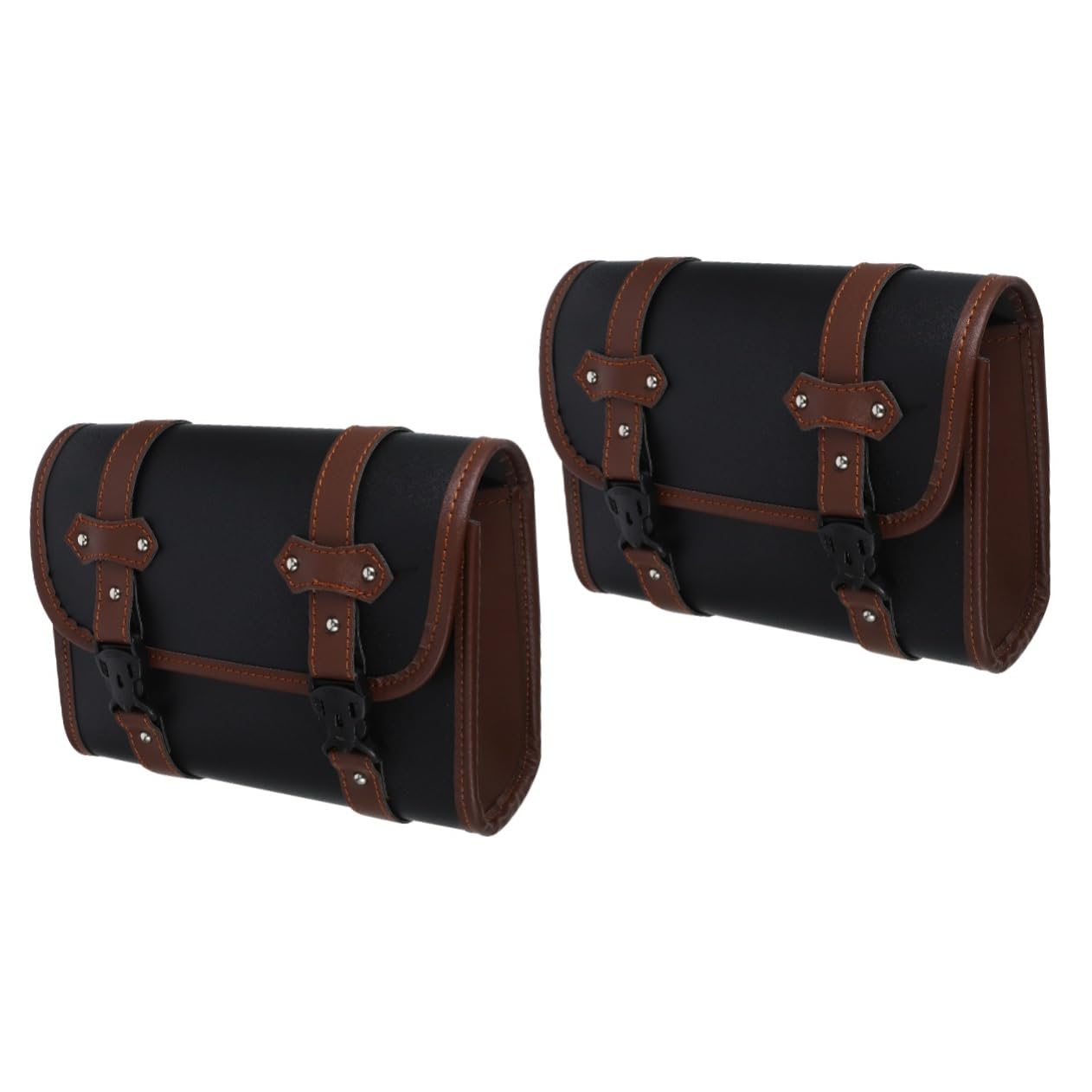 CLISPEED 3st Seitentasche Stauraum Für Vordertaschen Riemen Liner Gepäcktasche Gürteltaschen Für Männer Motorradlagerung Gabeltaschen Für Motorräder Satteltaschen Pu-Leder Brown von CLISPEED