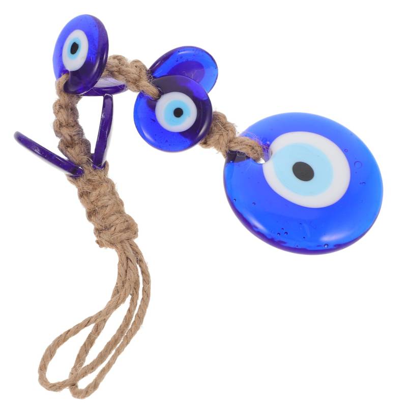 CLISPEED Anhänger Mit Bösem Blick Evil Eye Rückspiegel Charm Windglocken Des Bösen Blicks Evil Eye Autoornament Hängende Perlen Des Bösen Blicks Böser Blick-ornament Auto-ornament Glas Blue von CLISPEED