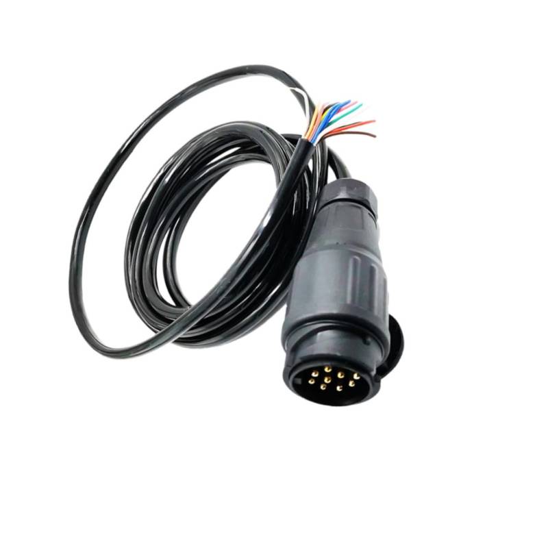 CLISPEED Rundloch Stecker Kabel Zu Stecker Adapter Für Anhänger Elektrischer Konverter Kabelbaum Für Auto Und LKW Schwarz von CLISPEED