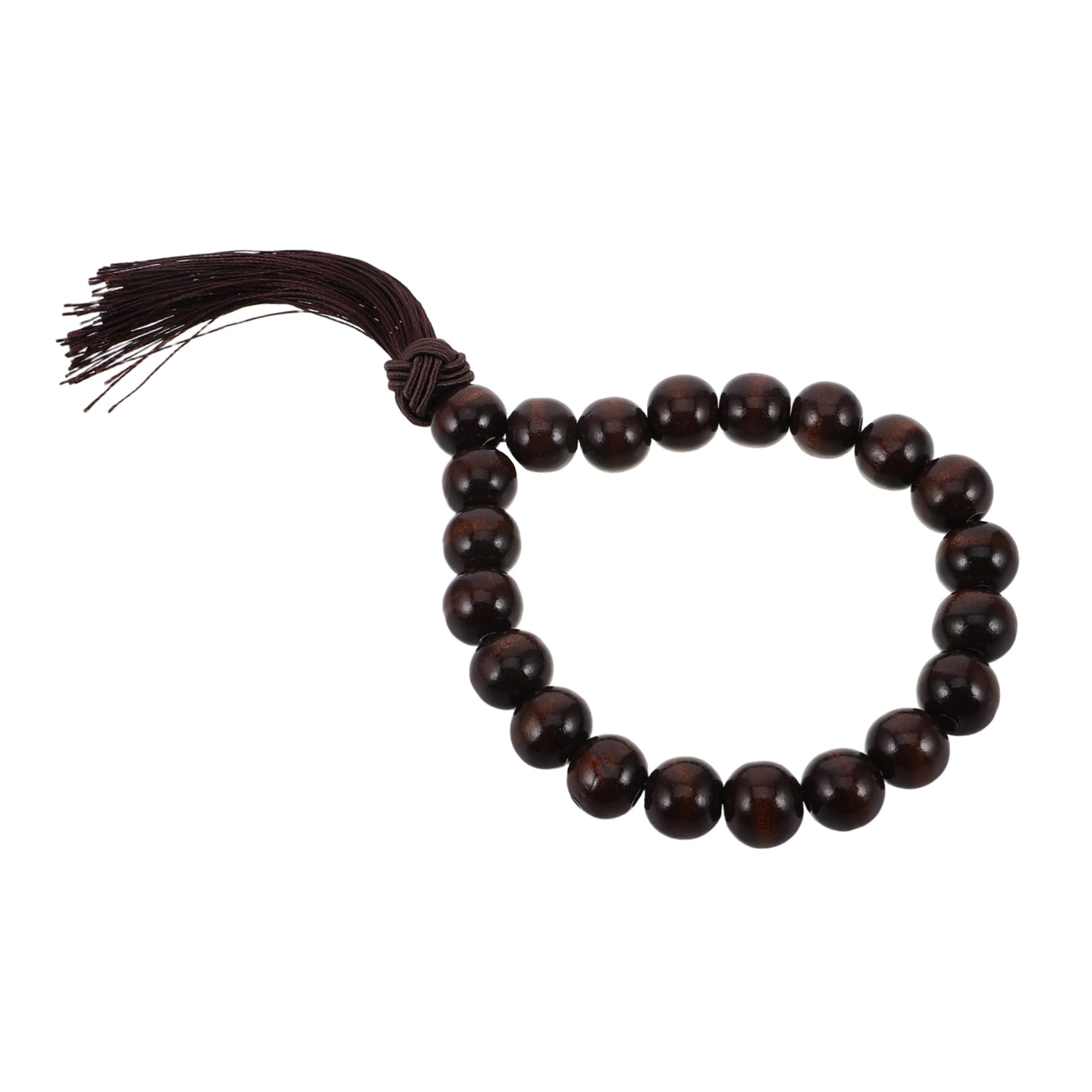 CLISPEED Stand buddhistischer Perlenornamente deko für auto Mala-Halskette muslimische Gebetskette Buddha-Perlen Sorgenperlen Tigerauge Perlen Handperle im antiken Stil Holz Dark Brown von CLISPEED