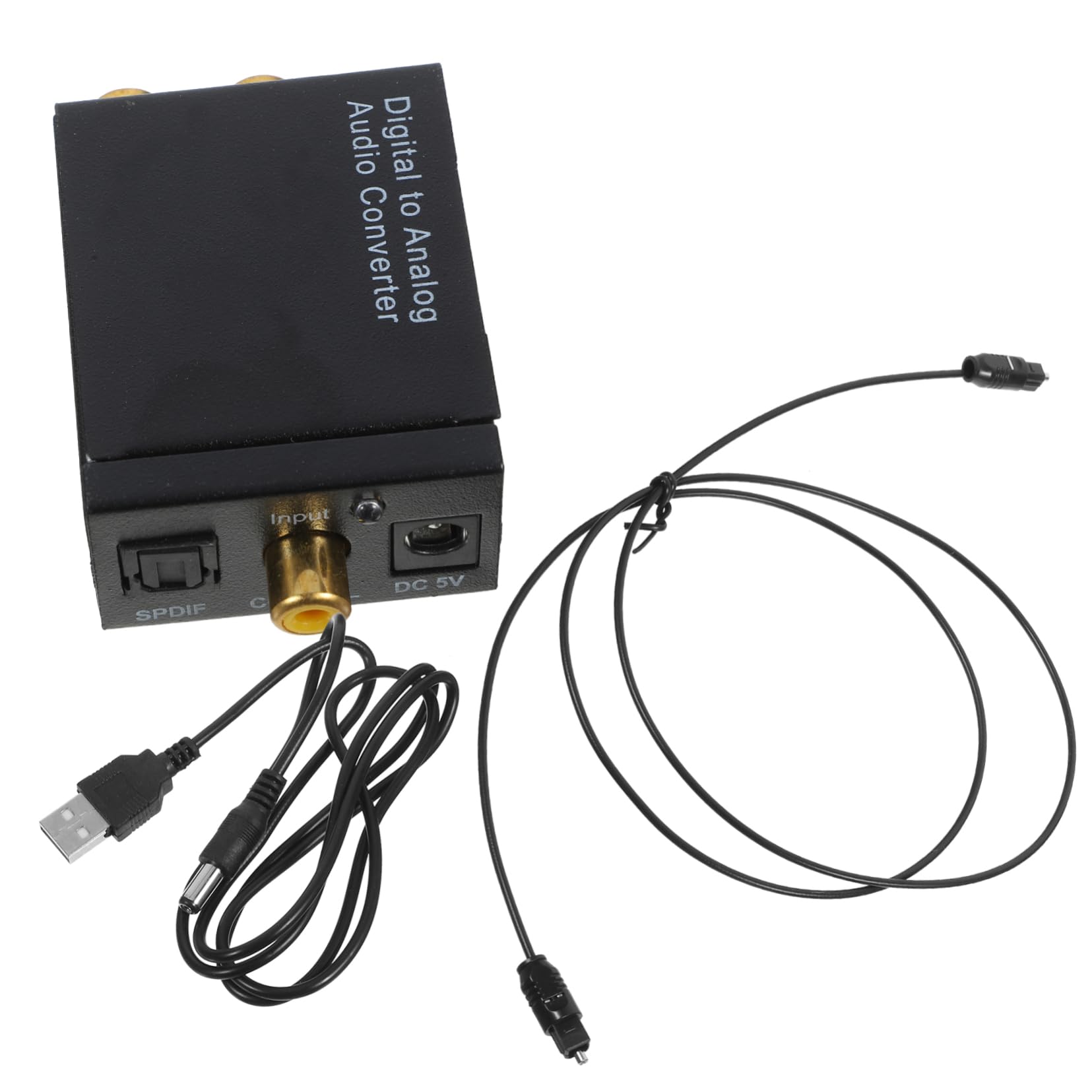 CLISPEED digitaler Audio-Splitter digital audio converter Audiokonverter Glasfaserkonverter Konverter für digitale Signale Klinkenadapter Lautsprecheradapter Audio-Adapter Black von CLISPEED