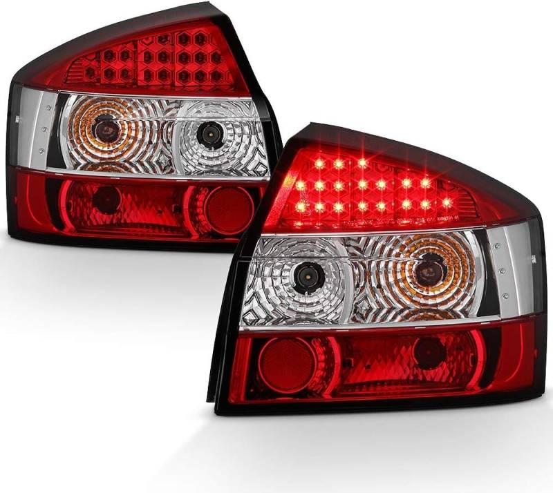 Autorücklichter für Audi A4 2001-2004, Die Schale ist robust und langlebig,Red A Pair von CLLYBF66