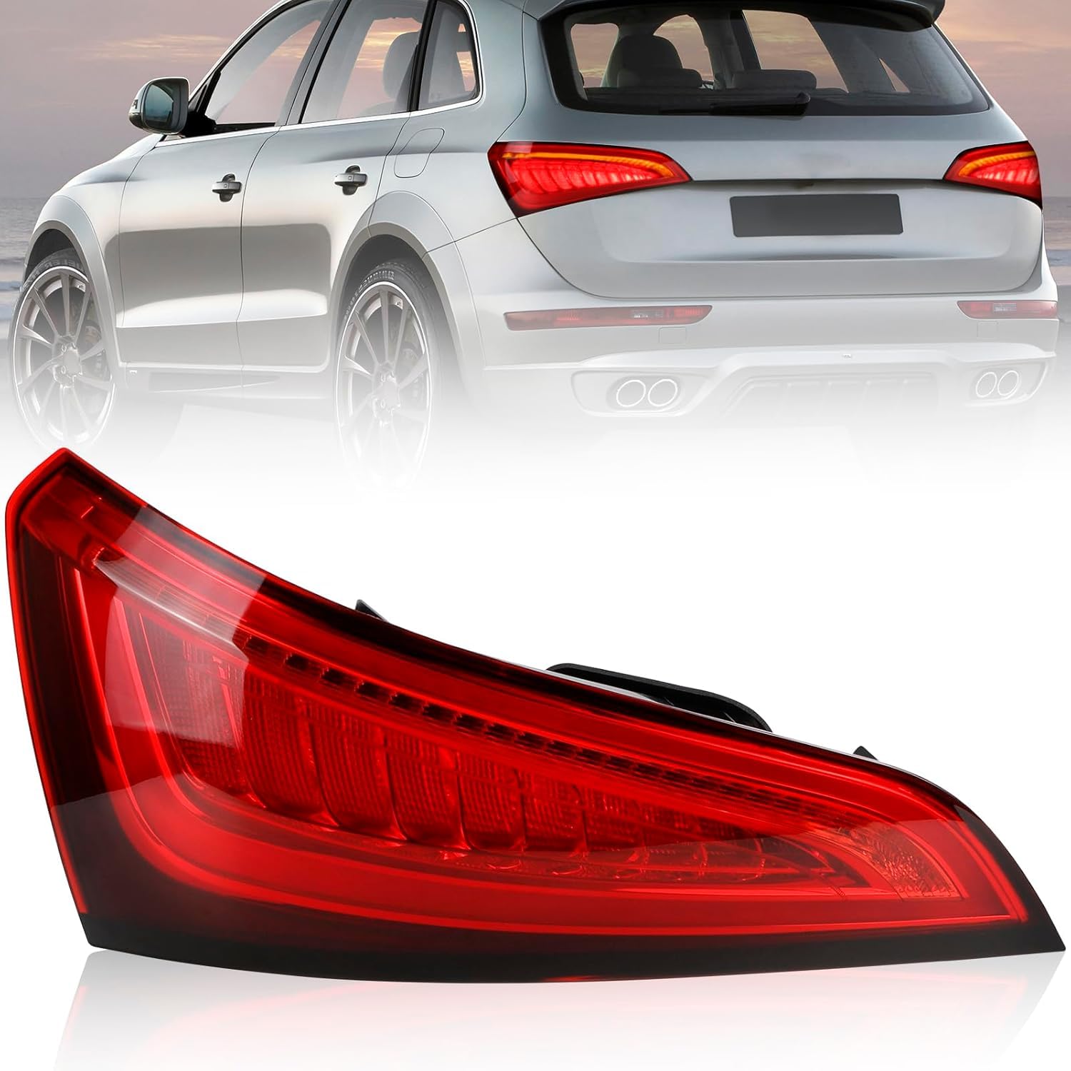 Autorücklichter für Audi Q5 2008-2012, Die Schale ist robust und langlebig,Red A Pair von CLLYBF66