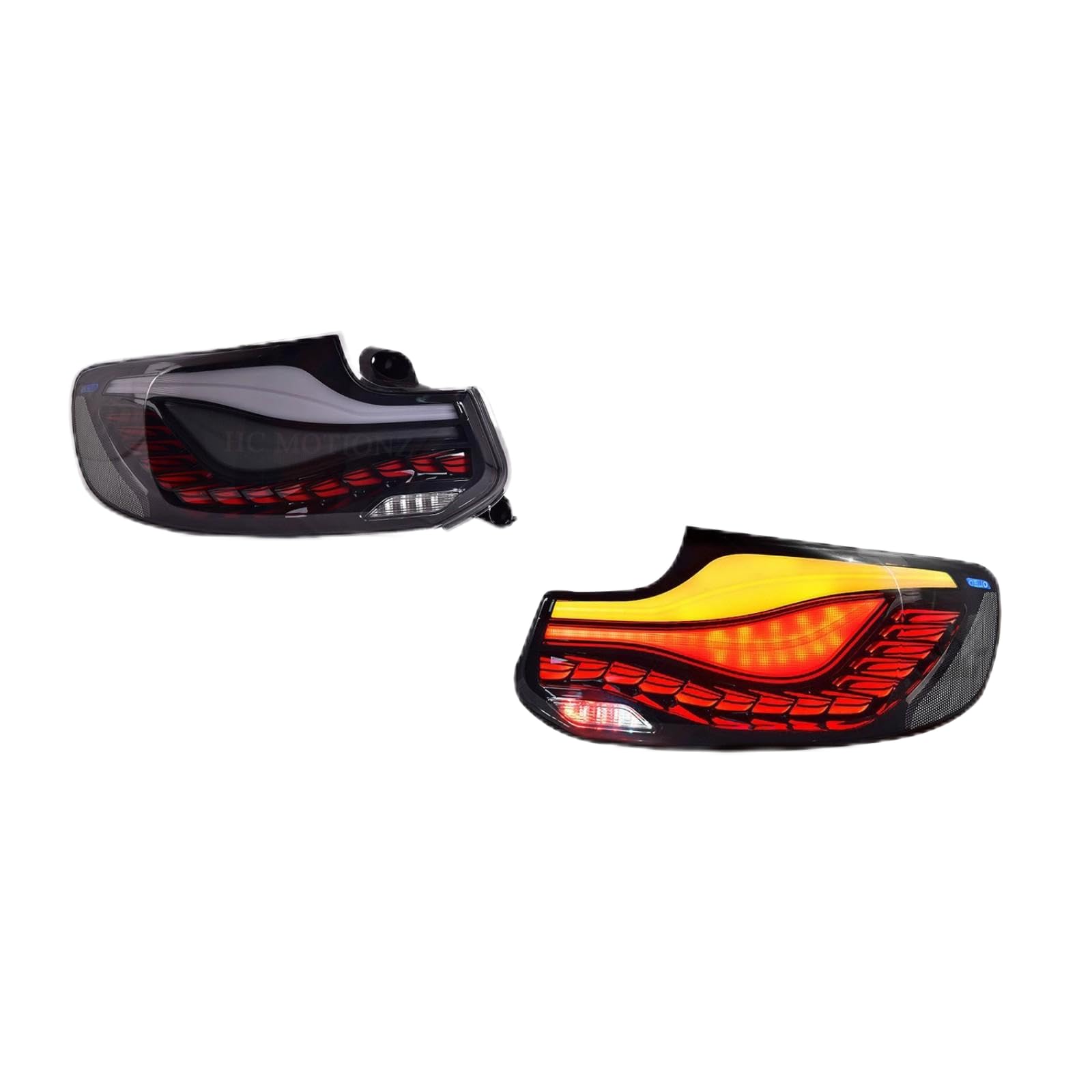 Autorücklichter für BMW 2 Series F22 F23 F87 2014-2021, Die Schale ist robust und langlebig,All tea red background A Pair von CLLYBF66