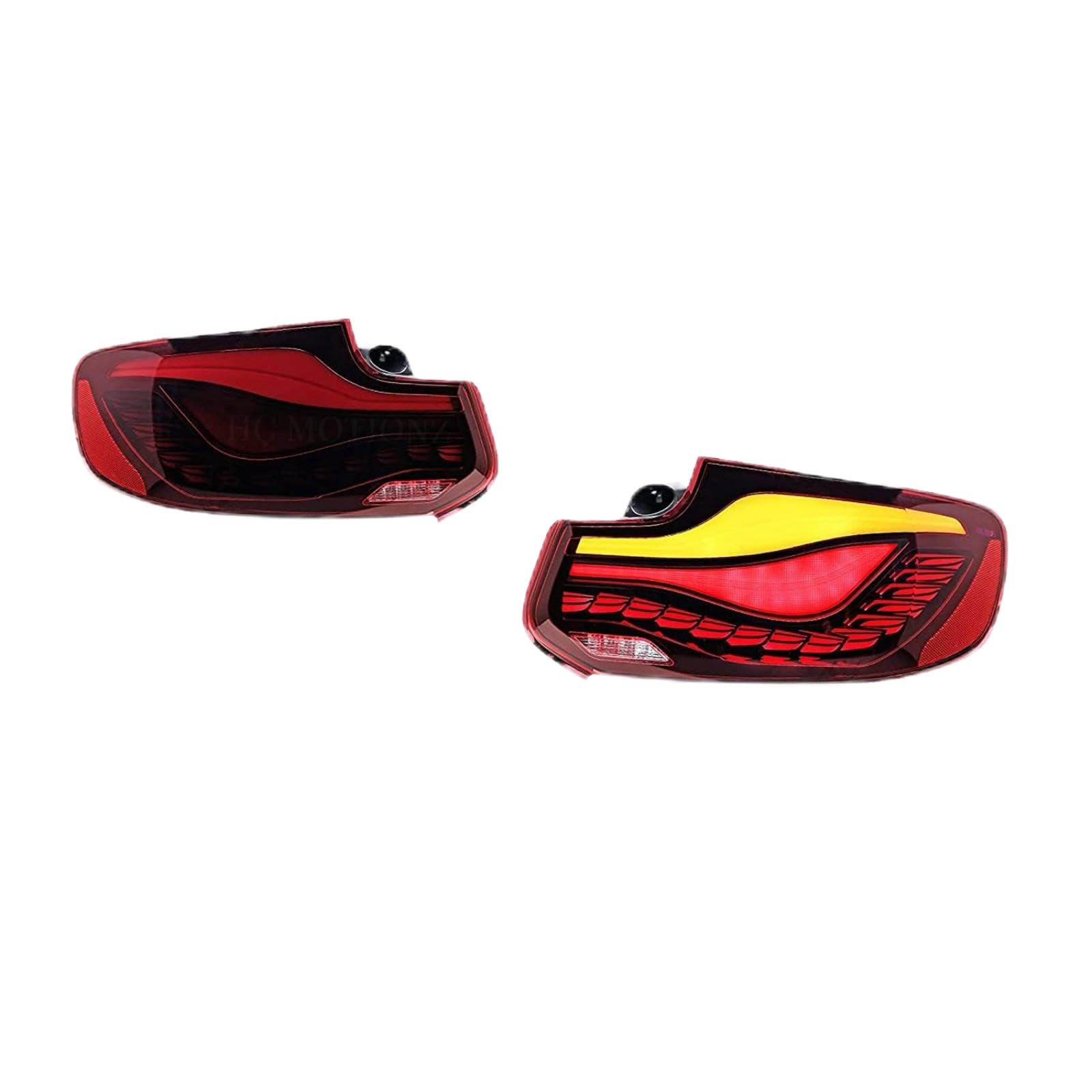 Autorücklichter für BMW 2 Series F22 F23 F87 2014-2021, Die Schale ist robust und langlebig,Red red background A Pair von CLLYBF66