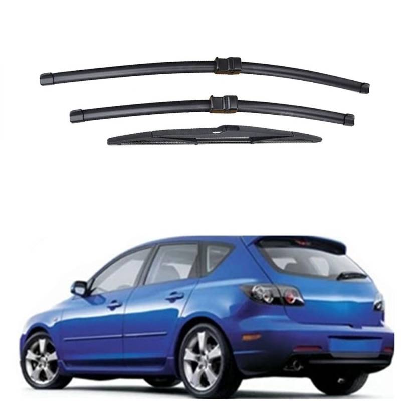 Wischerblattsatz vorn hinten, für Mazda 3 bk 2004-2008, Scheibenwischerblätter aus Gummi, Reinigung von Fenstern, Ersatzteile 21 "19" 14" von CLOIE