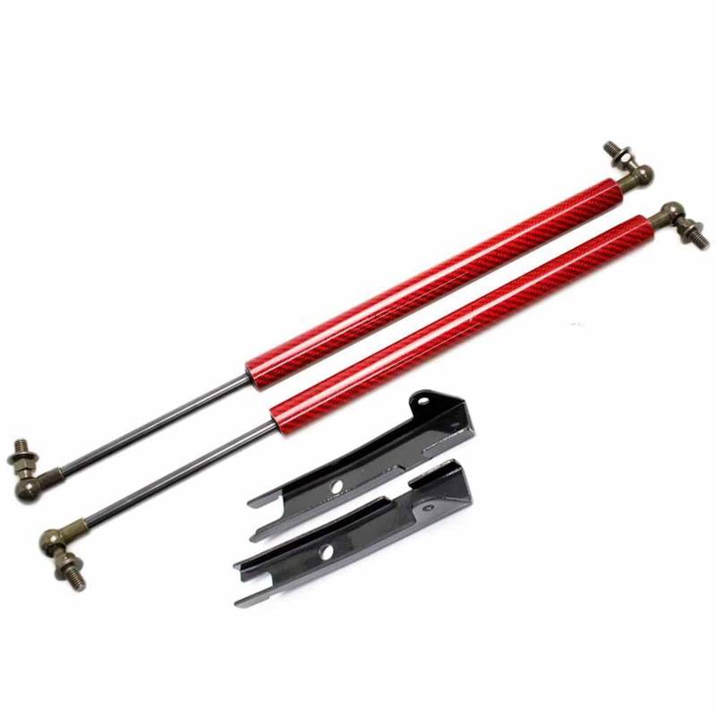 Auto Motorhaube Gasdruckdämpfer Für Toyota Für Hilux SR5 2015-2023 Zubehör Fronthaube Motorhaube Kohlefaser Gasdruckfedern Lift Support Dämpfer Shock (Color : Red carbon fiber) von CLOXKS