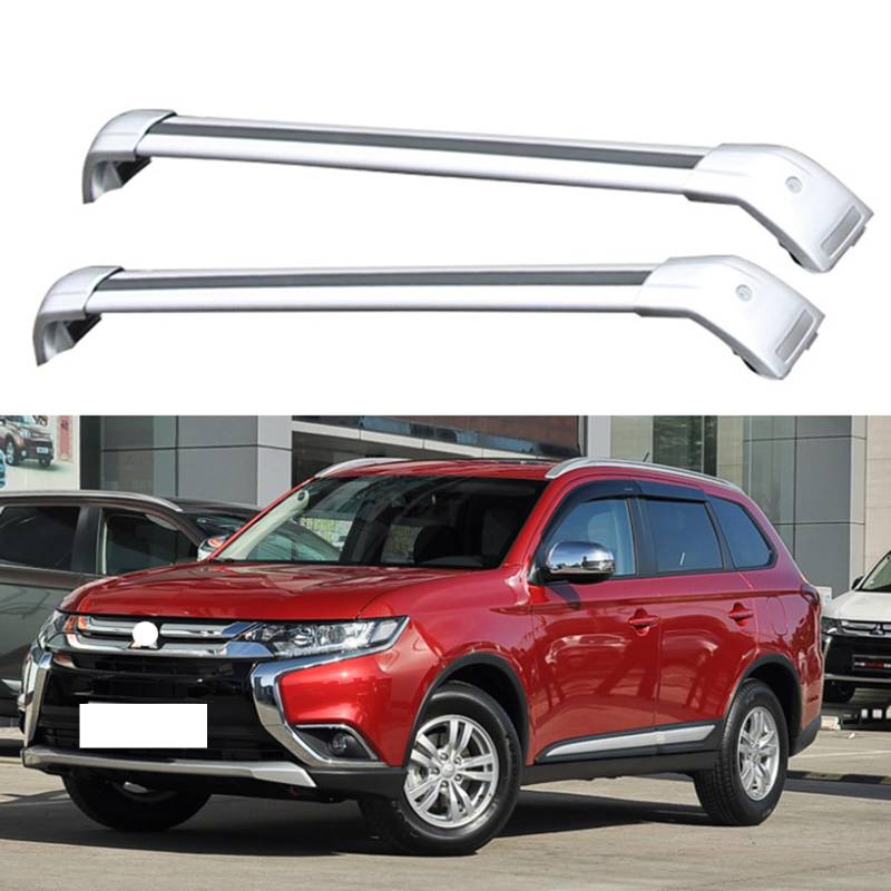 CLSMD Dachboxen 2 Stück Dachträger für Mitsubishi Outlander III 2012–2020, Seitenträger aus Aluminiumlegierung, Kreuzschienen, Dachträger, Gepäckträger von CLSMD