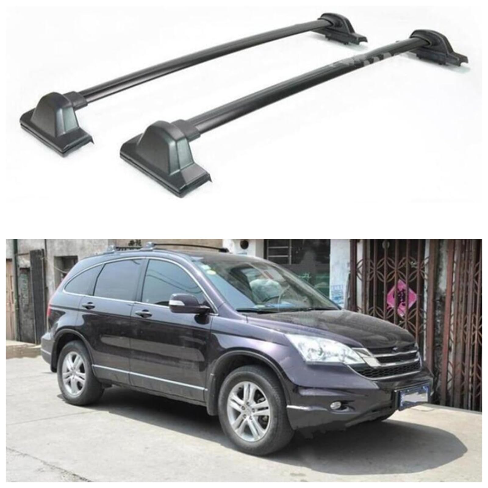 CLSMD Dachboxen Querträger-Dachträger für Honda CR-V 2007–2011, Gepäckträger, Träger, obere Stange, Schienenkästen, Aluminiumlegierung von CLSMD