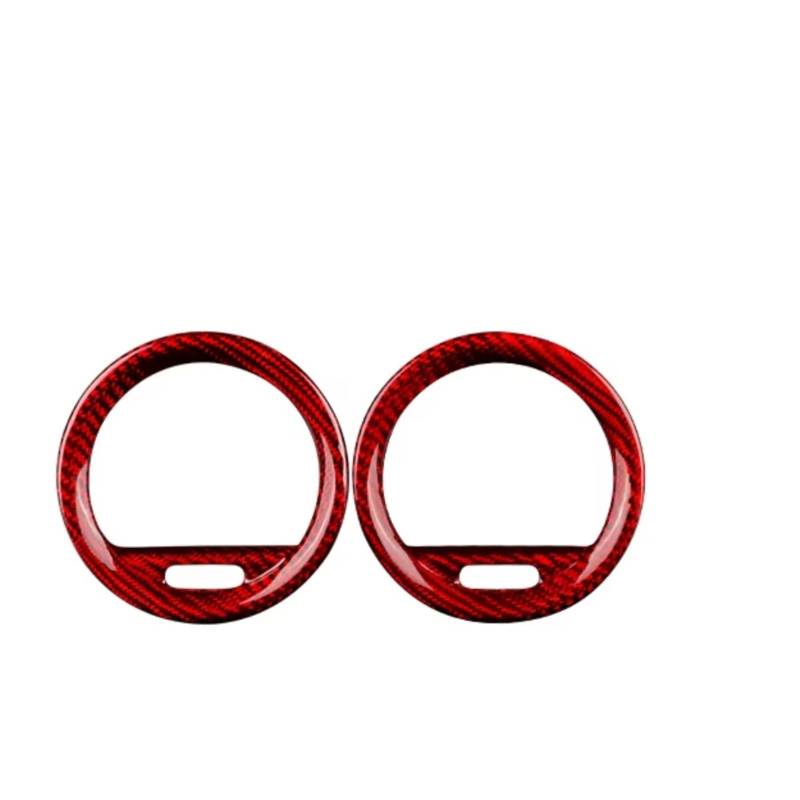 CLWYWUL Auto AC Vent Cover Kompatibel Mit FIAT Für Abarth 695 595 595C, Autozubehör, Luftauslassverkleidung, Klimaanlage, Entlüftungsverkleidung, Aufkleber(Red) von CLWYWUL