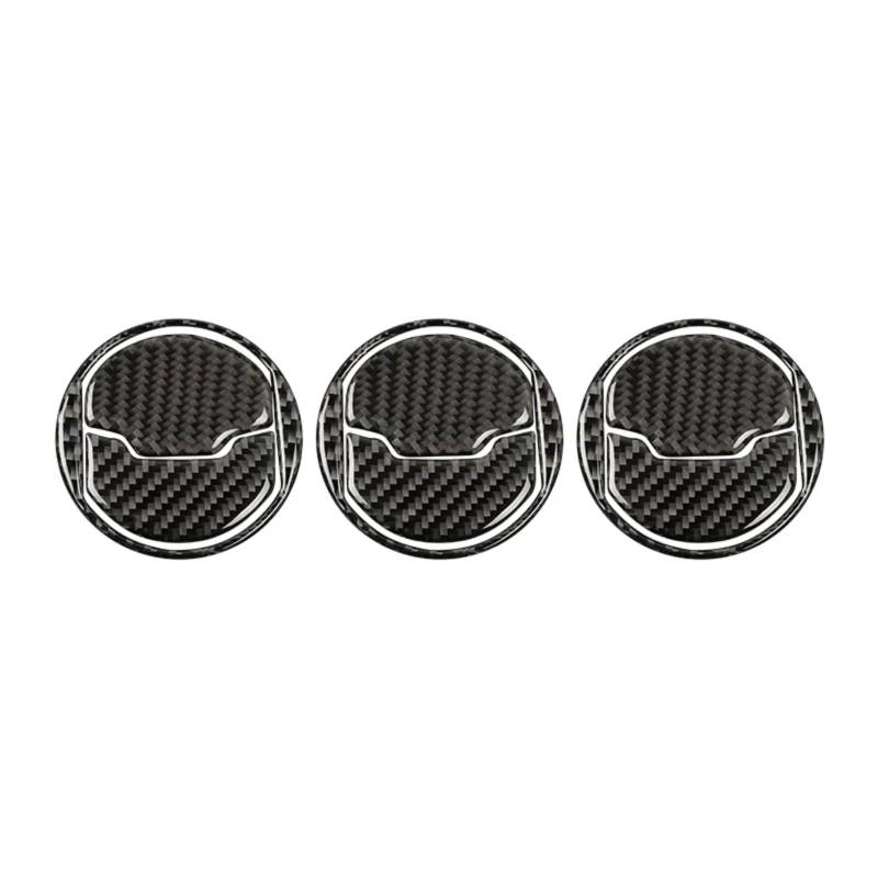 CLWYWUL Auto AC Vent Cover Kompatibel Mit Ford Für Mustang GT 2015 2016 2017 2018 2019 2020 2021, Auto-Zentral-Armaturenbrett-Klimaanlagenauslass-Entlüftungsdekorationsabdeckung(Black) von CLWYWUL